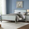 Sleigh Design Twin Size Bed with Rectangular Thin Legs, Silver