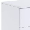 Transitional Wooden Dual Tone End Table with 2 Drawers, White and Brown