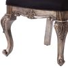 Wooden Arm Chair with Button Tufted Padded Backrest