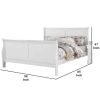 Sleigh Design Full Size Bed with Sleek Legs, White