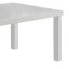 Wood and Metal Frame Coffee Table with Open Shelves, White and Chrome