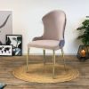 Fabric Upholstered Side Chair with Spindle Legs