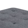 Contemporary Leatherette Rectangular tufted Ottoman, Gray