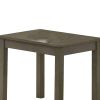 3 Piece Transitional Coffee Table and End Table with Block Legs, Gray