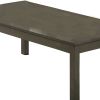 3 Piece Transitional Coffee Table and End Table with Block Legs, Gray