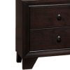 Transitional Wooden Nightstand with Two Spacious Drawers, Brown