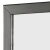 32 Inch Transitional Style Wooden Frame Mirror, Gray