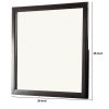 38 Transitional Style Square Wooden Frame Mirror, Espresso