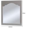 Wooden Encasing Mirror with Arched Design Top, Gray