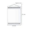 Rectangular Mirror Wall Decor with Faux Crystals and Triangular Top, Silver