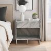 Faux Marble Accent Table with Chrome Finish, White