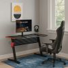 MDF Gaming Table with Cup and Controller Holders, Black