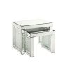 Accent Table with Mirrored Top and Faux Crystal Accent