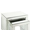 Accent Table with Mirrored Top and Faux Crystal Accent
