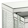 Accent Table with Mirrored Top and Faux Crystal Accent
