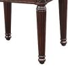 End Table with Traditional Style and Turned Legs, Espresso Brown