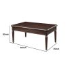 Coffee Table with Traditional Style and Turned Legs, Espresso Brown