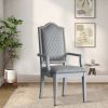 Arm Chair with Padded Seat and Arched Top