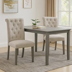 Side Chair with Button Tufted Backrest