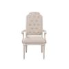 Arm Chair with Padded Seat and Button Tufts