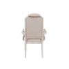 Arm Chair with Padded Seat and Button Tufts