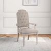 Arm Chair with Padded Seat and Button Tufts