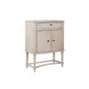 Wine Cabinet with 2 Doors and Lift Top Storage, Antique White