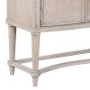 Wine Cabinet with 2 Doors and Lift Top Storage, Antique White