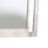 Wall Mirror with LED light and Crystal Accents, White
