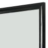 Mirror with Wooden Frame and Molded Detail, Black