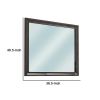 Mirror with Wooden Frame and Molded Detail, Dark Gray