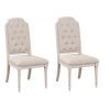 Side Chair with Tapered Legs and Button Tufted Back