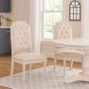 Side Chair with Tapered Legs and Button Tufted Back