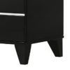 Nightstand with 2 Drawers and Metal Trim, Black