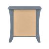 Accent Table with 2 Drawers and Open Compartment, Gray