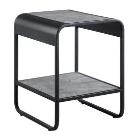 Ish 21 Inch Modern End Table with Open Shelves