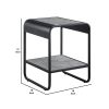 Ish 21 Inch Modern End Table with Open Shelves