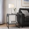 Ish 21 Inch Modern End Table with Open Shelves