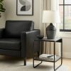 Ish 21 Inch Modern End Table with Open Shelves