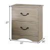Bran 27 Inch Modern 2 Drawer Nightstand