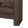 Soma 24 Inch Rustic 2 Drawer Nightstand, Sleek Metal Bar Handles, Oak Gray