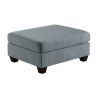 32 Inch Modern Square Ottoman with Plush Foam Seating