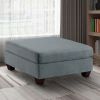 32 Inch Modern Square Ottoman with Plush Foam Seating