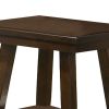 24 Inch Classic Square End Table, Flared Legs