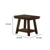 24 Inch Classic Square End Table, Flared Legs