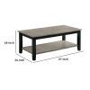 47 Inch Modern Rectangular Coffee Table