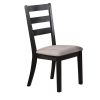 5 Piece Dining Set, Rectangular Table, 4 Chairs, Padded, Espresso Brown