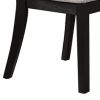 5 Piece Dining Set, Rectangular Table, 4 Chairs, Padded, Espresso Brown