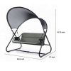 66 Inch Outdoor Swing Chair, Double Hanging, Sturdy Steel Frame, Black