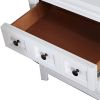 Cile 26 Inch Nightstand, 3 Panel Drawers, White Wood, Round Nickel Handles